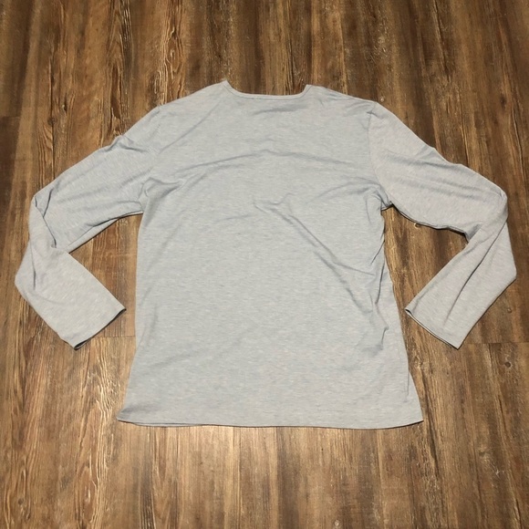 Mizzen + Main Henley Shirt Men's XL Blue Long Sleeve Performance Wear Button Up - Picture 5 of 6